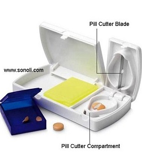 Pocket Tablet Box with Pill Cutter