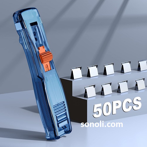 Sonoli Portable Paper Clamp Machine with 50 Clips